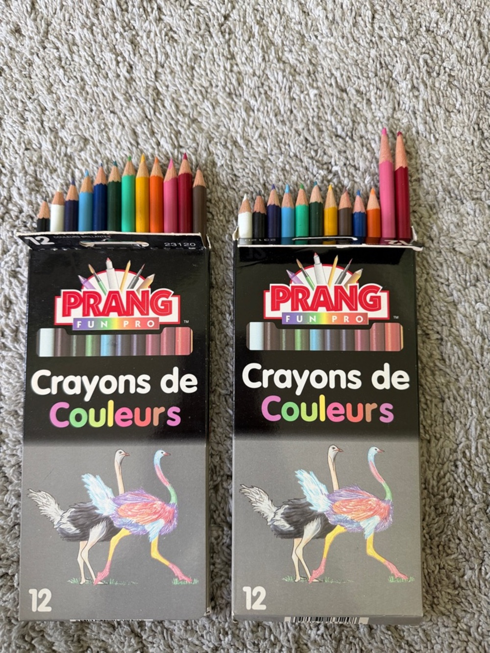 12-Color Colored Pencils — Assorted Bright Colors
